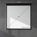 Écran de projection TV et Home Cinema de 99 Pouces vidéo projecteur 1:1 4K HD, 178L x 178H cm