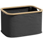 Panier à linge pliable 36 L corbeille linge sale avec poignées rainurées pour salle de bain chambre à coucher buanderie