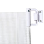 Lot de 2 barrières de sécurité barrière animaux rétractable automatique 1,15L x 0,83H m textilène acier blanc