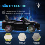 Maserati Gran Turismo Folgore lizenziertes Elektroauto für Kinder, 12V mit Fernbedienung, für 3 bis 5 Jahre, schwarz