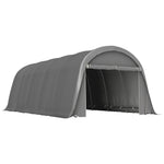 Carport tente de garage 3,6 x 7,2 m abri voiture extérieur tente de stockage avec parois latérales amovibles, gris foncé