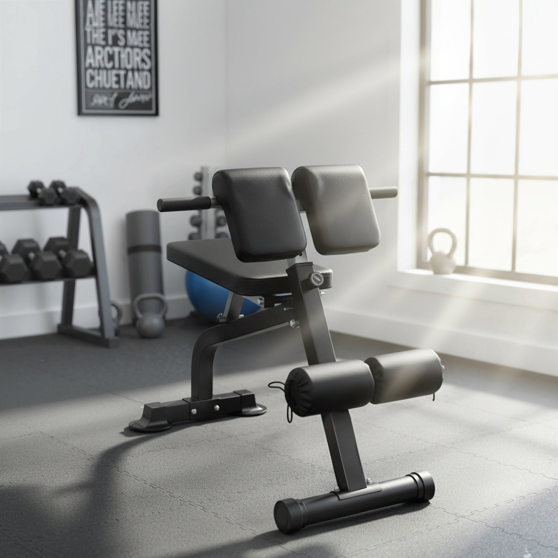 Banc de Musculation Pliable avec Hauteur et Inclinaison Réglables pour Entraînement Dos Bras, 96,6x68x69-110cm, Noir