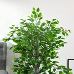 Arbre Artificiel Plante Artificielle ficus H.1,35 m Tronc Branches Liane Lichen Feuilles Grand réalisme Pot Inclus