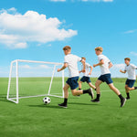 But de football cage de foot but d'entrainement en PVC - piquets inclus - dim. 180L x 92l x 124H cm blanc