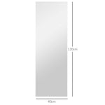 Grand miroir mural LED miroir pleine longueur 3 couleurs de lumière réglables fonction mémoire 120 x 40 cm transparent