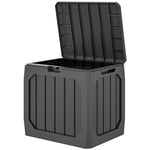 Coffre de rangement exterieur 121L, coffre de jardin avec poignées, conteneur étanche, 56 x 45 x 53 cm, noir