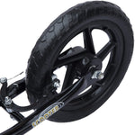 Trottinette enfant patinette pneus 30 cm Hauteur Guidon réglable poignée Frein et béquille Acier pour enfants à partir de 5 ans Noir