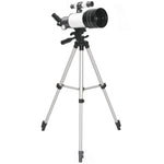 Télescope Astronomique 70 mm, Télescope Réfracteur 100X/50X/30X avec 3 Oculaires, Monture AZ 300 mm, 76x76x133cm, Blanc