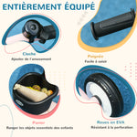 Tricycle enfants avec sonnette et panier selle réglable avec dossier - pour enfant de 2 à 5 ans rose
