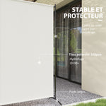 Paravent Extérieur à Panneau Unique, Séparateur de Pièce de 180H cm avec Protection UV30+, Beige