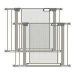 Lot de 2 barrières de sécurité pour animaux domestique avec fermeture automatique double verrouillage largeur 75-103 cm