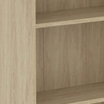 Bibliothèque étagère de rangement avec 3 compartiments et étagère réglable, 60 x 24 x 93 cm, bois naturel