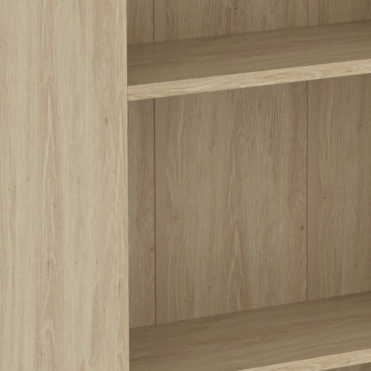 Bibliothèque étagère de rangement avec 3 compartiments et étagère réglable, 60 x 24 x 93 cm, bois naturel