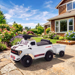 Shelby Ride-On Car for Kids, Backrest, Anti-Tip, Storage Compartment, 18-72 Months, 80x25.5x33cm, White