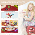 Ensemble de musique 2 en 1 pour enfant piano et batterie électronique avec micro et tabouret