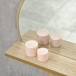 Miroir rond mural de salle de bain avec 1 étagère de rangement - Ø 45 x 10H cm - panneau de particules
