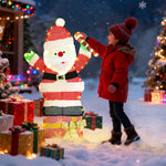 Père Noël lumineux de 90 cm avec 97 LED blanc chaud, décoration de Noël pour intérieur et extérieur