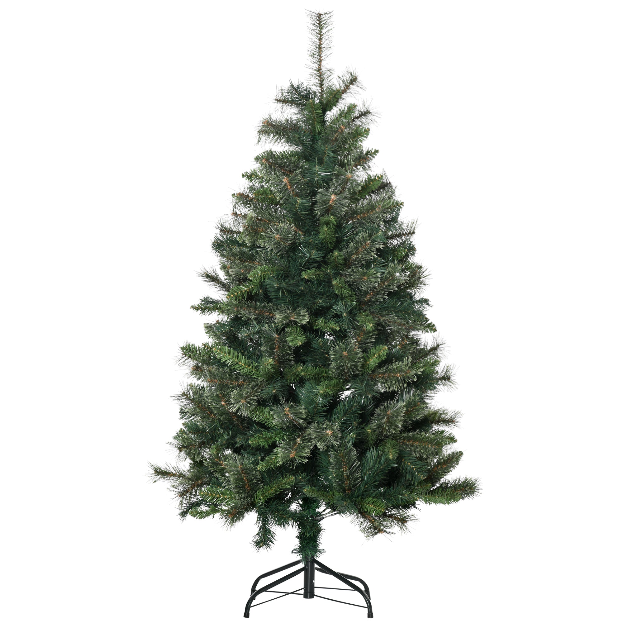 Sapin arbre de Noël artificiel 150 cm 665 branches + support pied vert-0