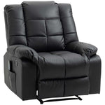 Fauteuil de massage fauteuil de relaxation massant avec dossier inclinable manuellement et repose-pied chaise TV