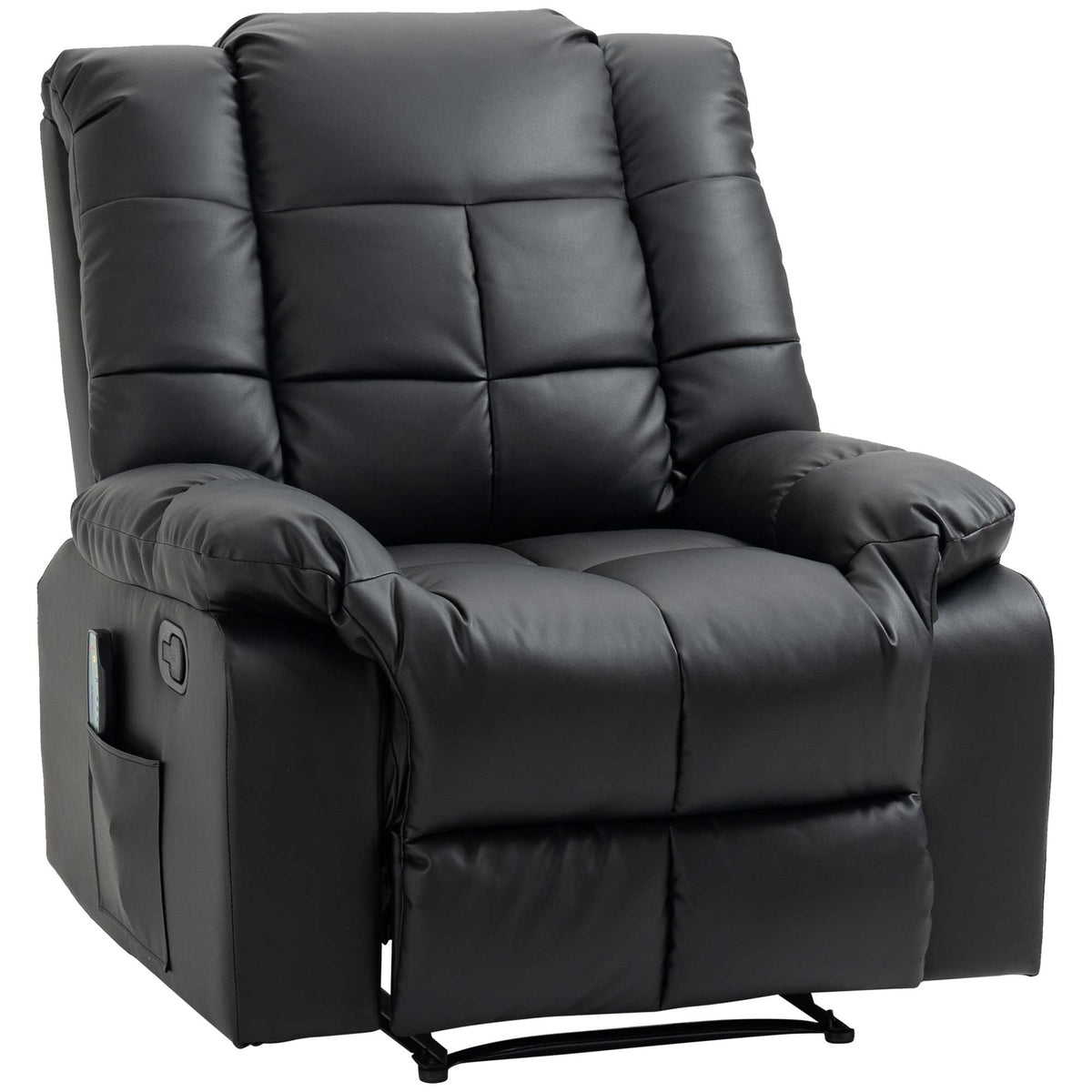 Fauteuil de massage fauteuil de relaxation massant avec dossier inclinable manuellement et repose-pied chaise TV