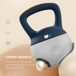Kettlebell 6 kg - Collaboration .fr x FFHandball - Hantel mit rutschfestem Griff, Grau und Blau