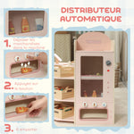 Supermarché pour enfant, marchande en bois, caisse enregistreuse, distributeur et accessoires, 90,7x60x73,8cm, vert
