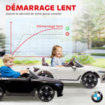 Voiture électrique pour enfants licence BMW I4 12V avec télécommande MP3 Musique Lumières et Ceinture 115x67x45 cm Noir