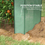 Serre de jardin avec 2 espaces et 2 portes enroulables - 0,8 m² Serre à tomates dim. 1L x 0,8l x 1,5H m, Acier et PE
