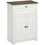 Meuble de rangement buffet multi-rangements 2 portes avec étagère réglable 1 tiroir, dim. 60L x 30P x 87,5H cm