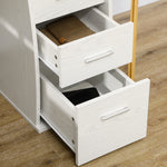 Bureau d'ordinateur, bureau informatique 120 x 55 cm avec plateau pour clavier, 3 tiroirs, pour chambre, domicile, blanc