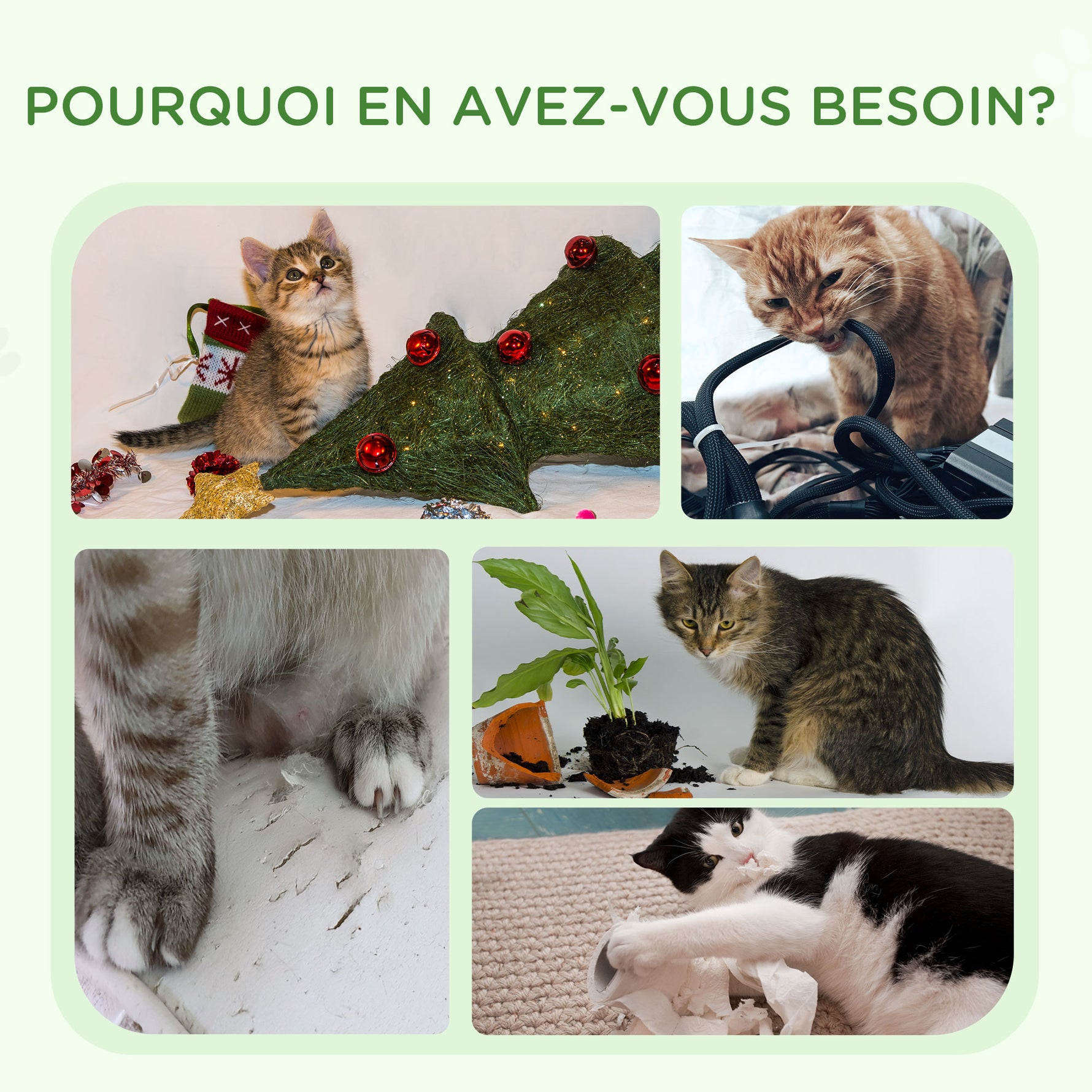 Arbre à chat grattoir design avec jeu 2 pompons suspendus 2 poteaux sisal plateforme peluche sisal 48 x 38 x 42 cm beige