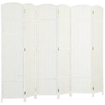 Paravent interieur en bois 6 panneaux 240 x 170 cm séparateur de pièce pliable pour salon, chambre à coucher, naturel