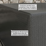 Housse salon de jardin extérieure bâche de protection extérieure anti-UV  en polyéthylène 235 x 190 x 90 cm gris
