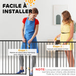 Parc pour chien, parc pour animaux, 5 panneaux, clôture portable pliable, sécurisé, noir