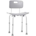 Chaise de Douche siège de Douche Ergonomique Hauteur réglable Pieds antidérapants Charge Max. 136 Kg alu HDPE