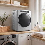 Ablufttrockner, elektrischer Wäschetrockner 1000 W 3 kg, 6 Trockenmodi, Timer, Edelstahl, silber