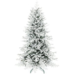 Sapin de Noël artificiel floqué de neige 180 cm, arbre de Noël avec 1815 branche, support en métal pliable, vert
