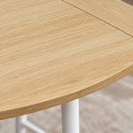 Set da pranzo con tavolo e 4 sedie per 4 persone, tavolo da cucina pieghevole da 105 cm, sedie impilabili, rovere