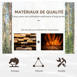Pont de jardin en bois, avec balustrade à demi-roues charge max. 150 KG, 100 x 50 x 37 cm, marron