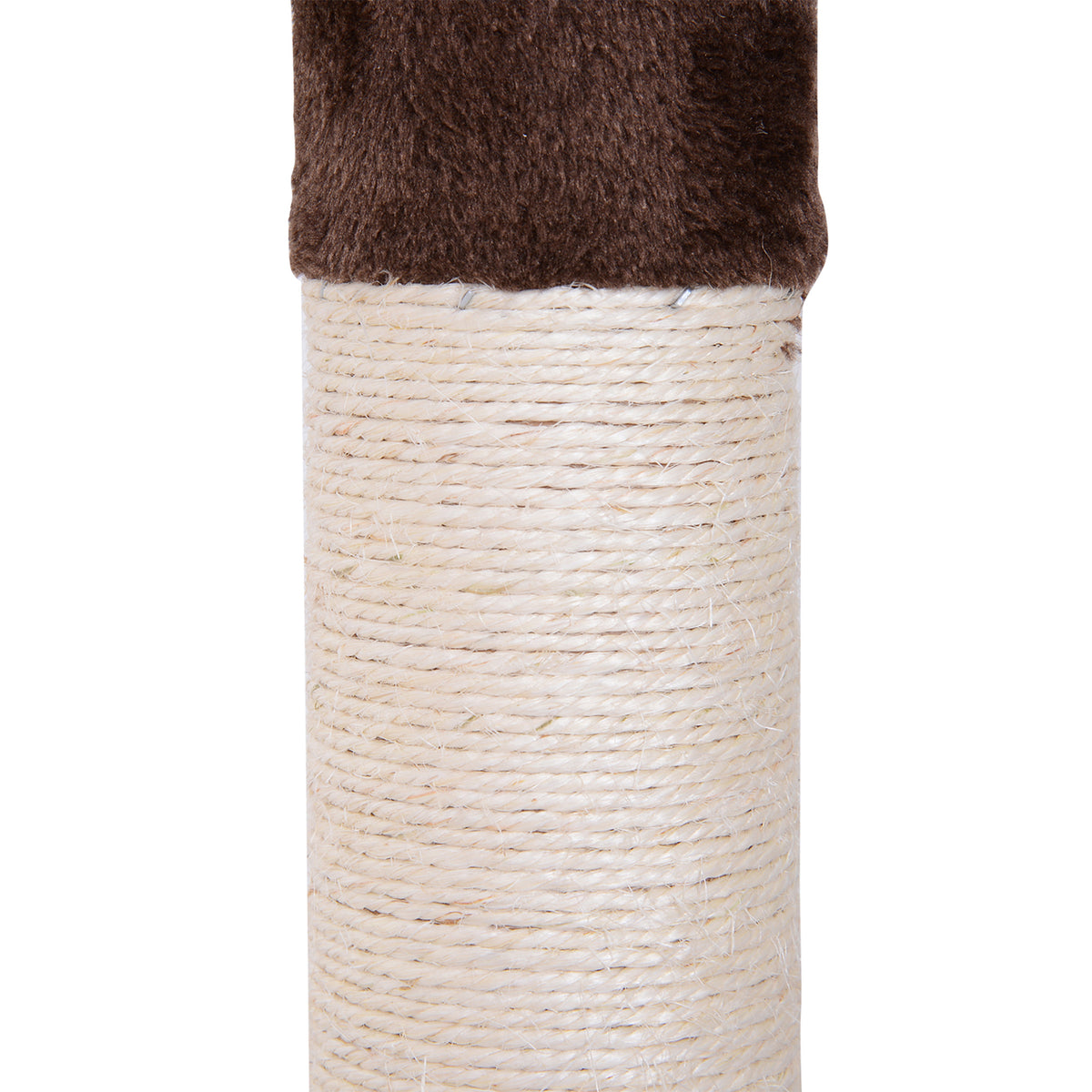 Arbre chat du sol au plafond poteau à griffer L40 x l 34 x H 230-260 cm 5 niveaux d'activités marron