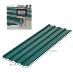 Lot de 12 panneaux en acier galvanisé Résistant aux Intempéries, vert, dim. d'un panneau 129L x 45l cm