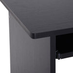 Bureau d'ordinateur, bureau avec rangement, plateau pour clavier et support de moniteur, 80 x 45 x 75 cm, noir