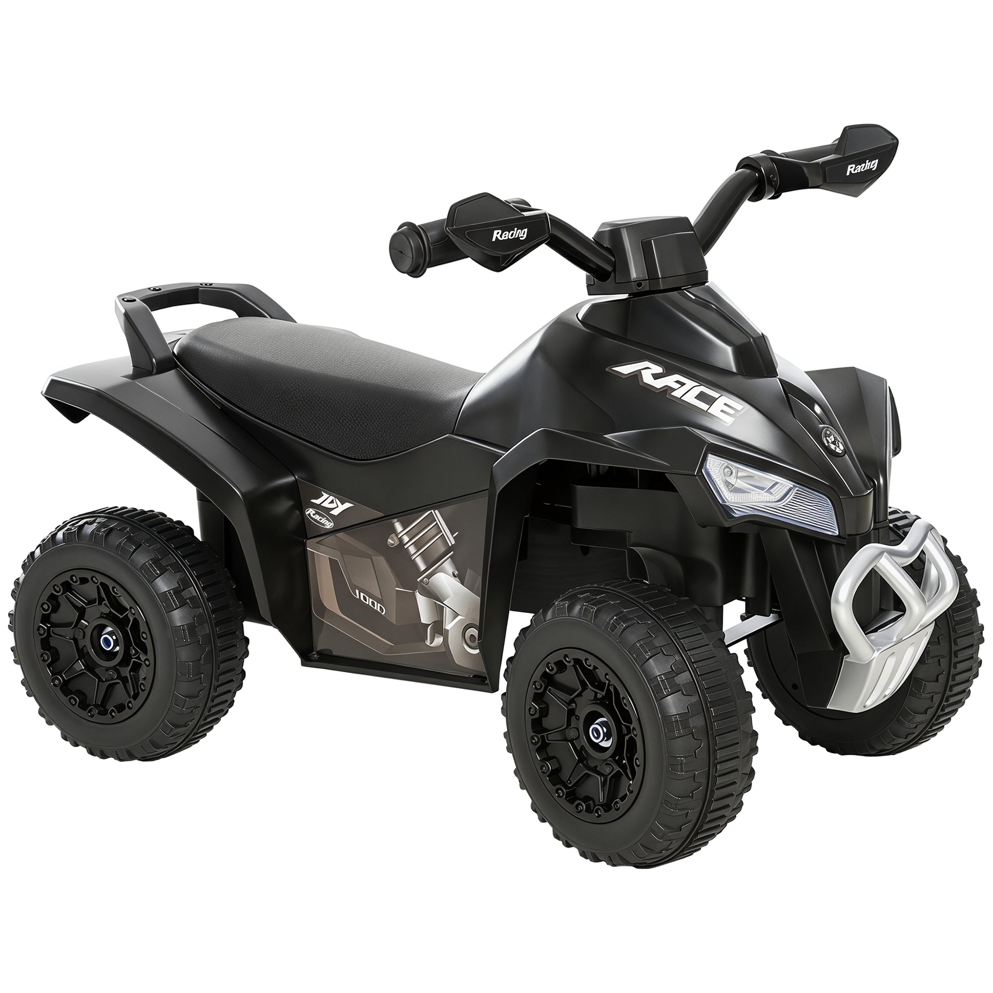 Ride-on Quad for Children 18-36 Months, dim. 67L x 38W x 44H cm, Light and Sound Effects, Black