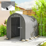 Abri de jardin tente de rangement extérieur abri de vélo garage pour vélo bâche en PE cadre en métal galvanisé gris