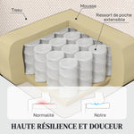 Fauteuil relax massant et chauffant, fauteuil inclinable, dossier réglable manuellement, 85x91x104cm, beige