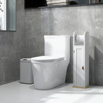 Mobiletto da bagno porta carta igienica con armadietto e ripiani regolabili 20 x 20 x 80 cm bianco