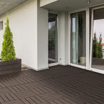 Caillebotis - Dalles terrasse - Lot de 18 - emboîtables, Installation très Simple - Petits Carreaux Composite Plastique