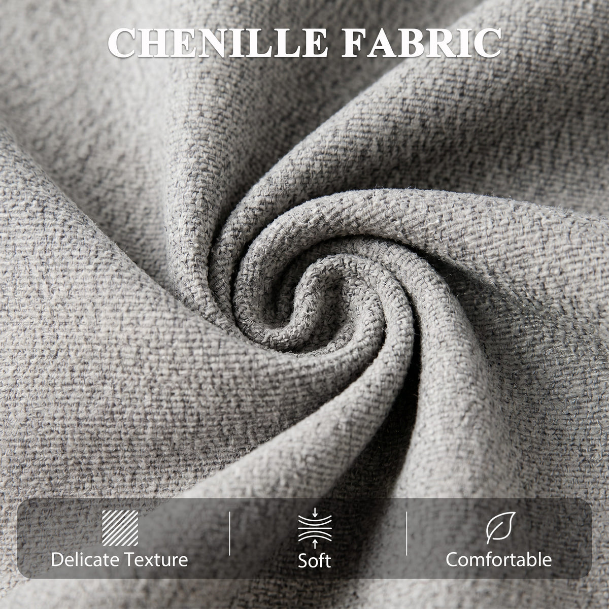 Fauteuil Releveur Électrique Massage et Chauffage, Fauteuil Relax Électrique en Chenille, Appui-tête Pliable, Gris Clair
