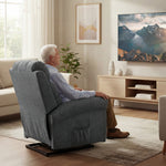 Fauteuil releveur électrique, fauteuil relax électrique avec fonction massage et chauffage, 87 x 87,5 x 108 cm, gris