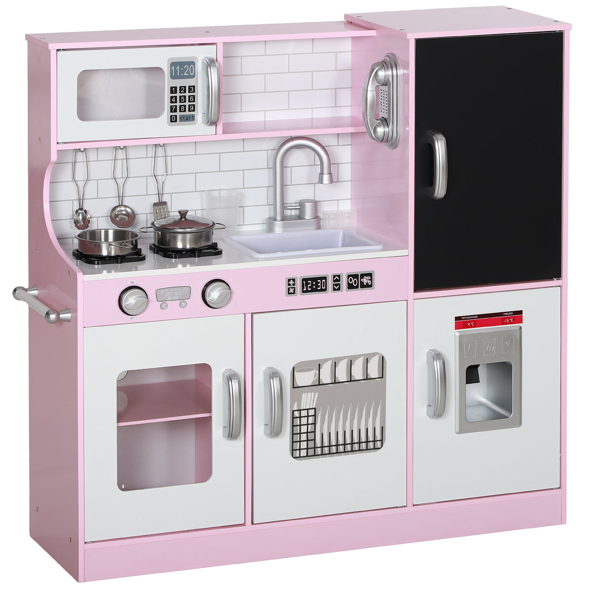 Cuisine enfant jouet d'imitation pour enfant - dinette enfant de 3-8 ans, rose